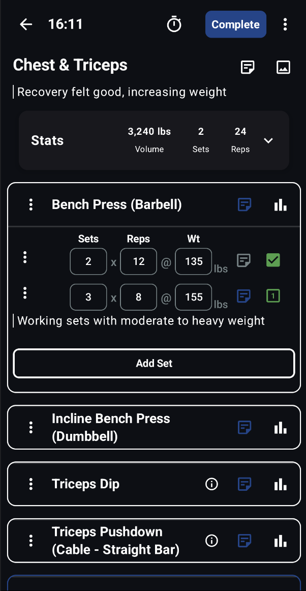 45lbs Workout Exercise List